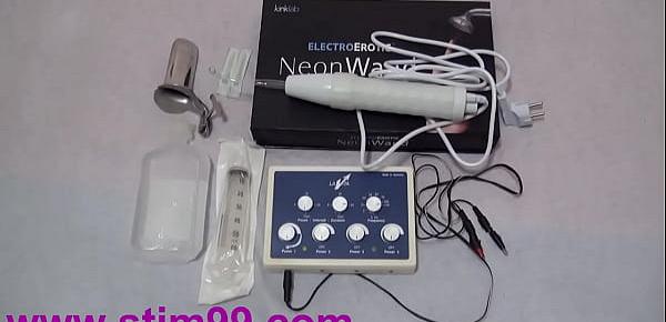  Double Electro and Saline Nipples, Stimming Pussy and Tits